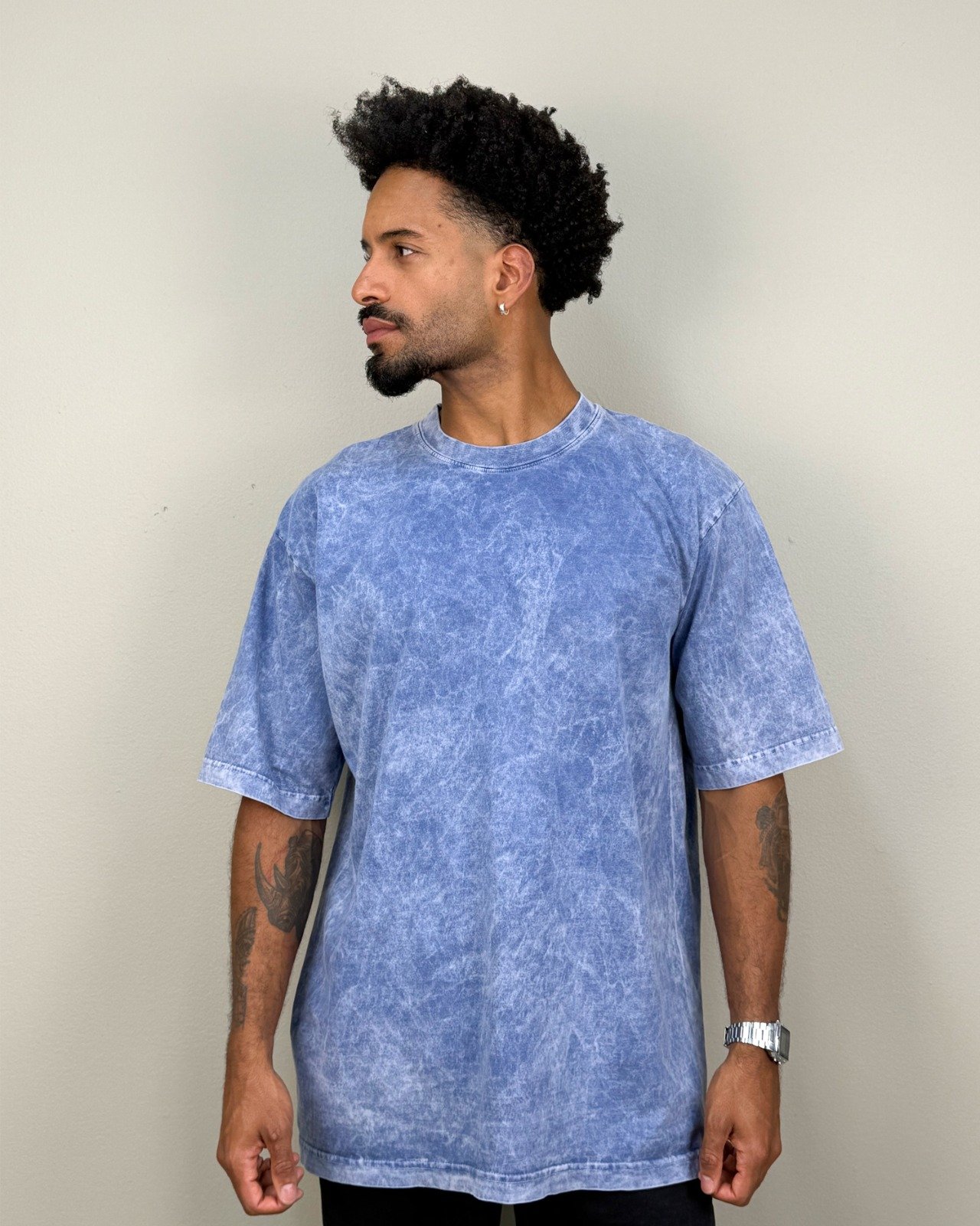 Camiseta Acid Wash Azul