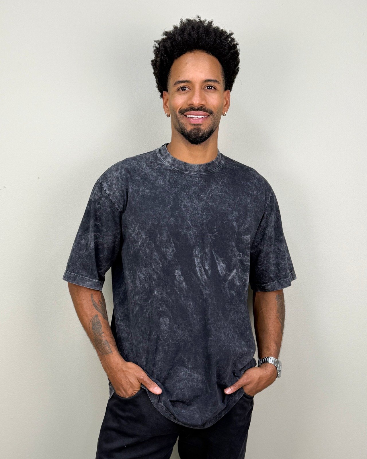 Camiseta Acid Wash Negra